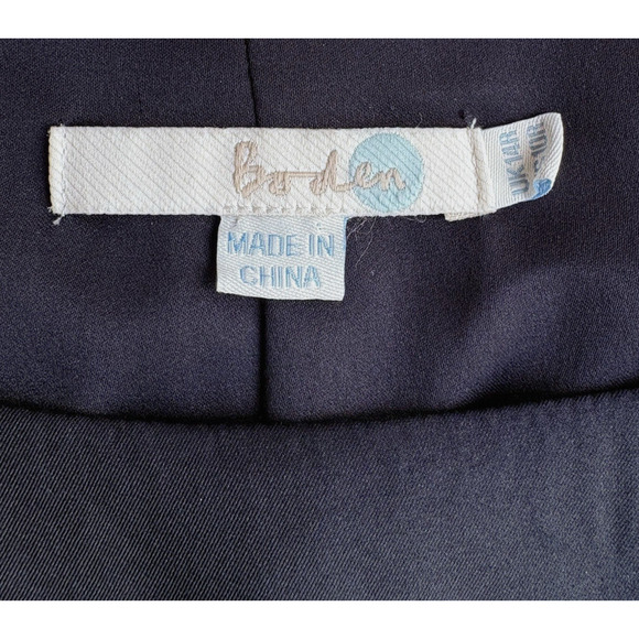 BODEN Silk Viscose Colorblock Floral Shift Dress Sz 10 Artsy Boho Retro Brompton - Picture 3 of 13